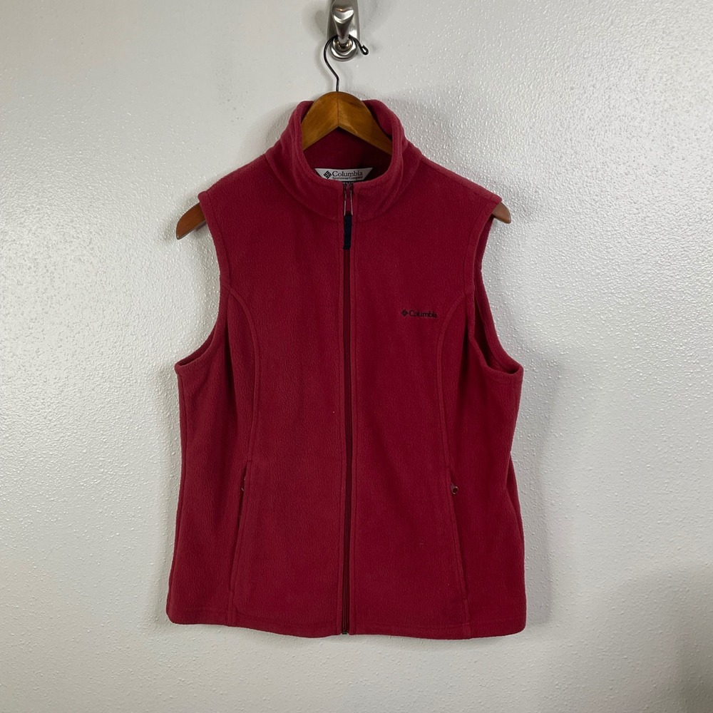 Columbia Women's Red Fleece Vest Size Large